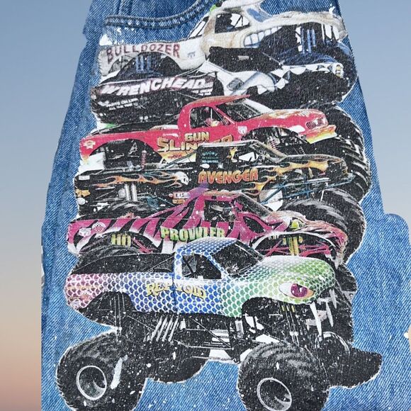 Vintage Gloria Vanderbilt Scooter Gang Monster Truck Jeans 12 27x30 #138 - Picture 10 of 10